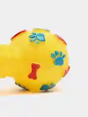 Желтый игрушка жевательная пищащая "Кость для массажа", 13*4,5*4,5 см Игрушки для собак Косточка