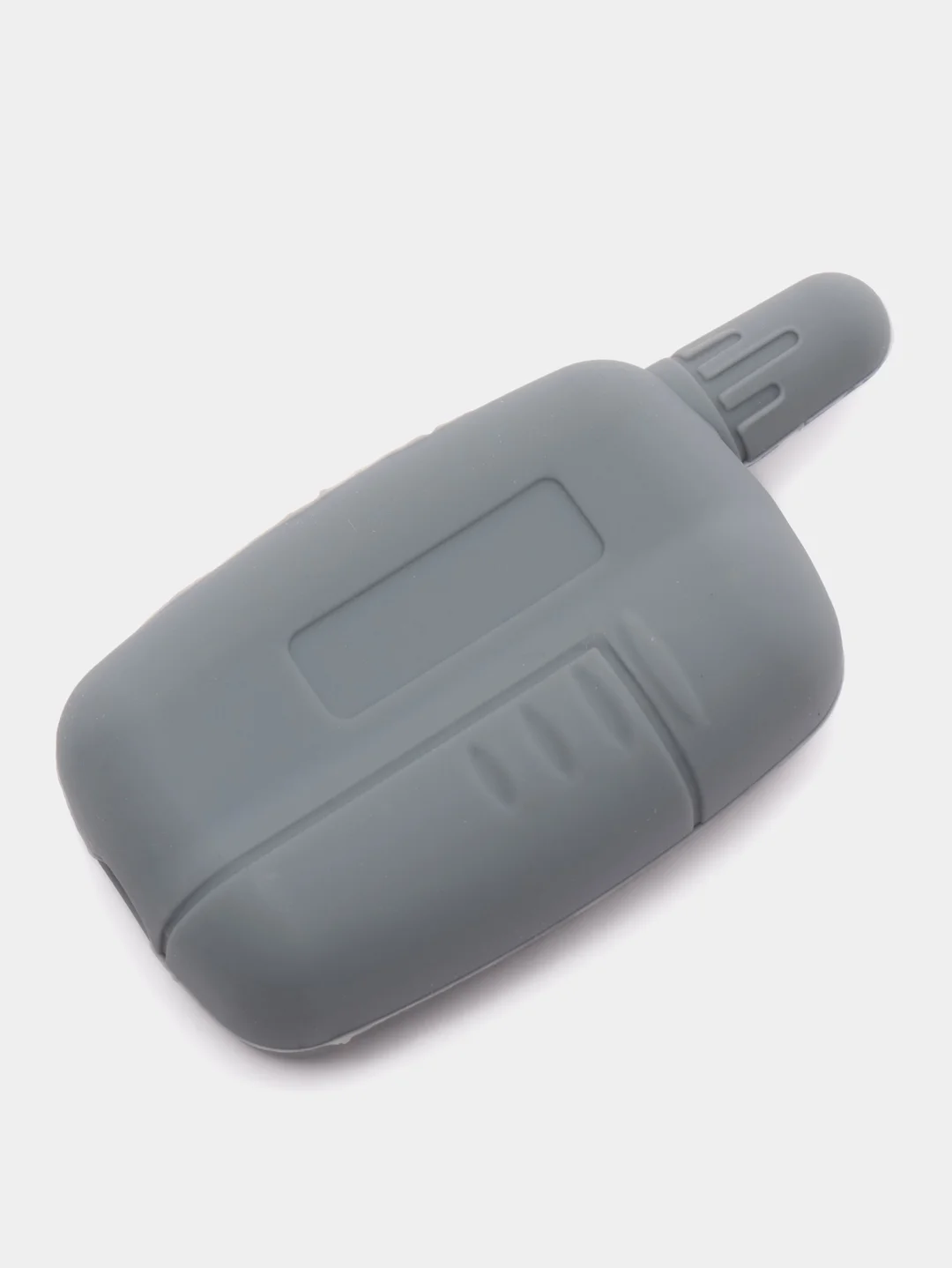 Серый чехол для брелка сигнализации силиконовый Tomahawk TW 9010/9020/9030 с узкой антенной