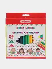 Карандаши цветные классические, заточенные, 6-24 цвета