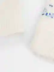 Голубой шерстяные варежки