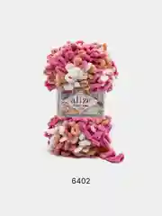Светло-бежевый пряжа Alize Puffy Fine Color, петельки маленькие, 100 г, 14 м