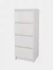 Комод 4 ящика узкий белый