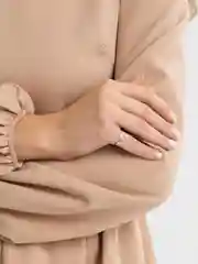 Нежное посеребреное кольцо с надписью