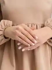 Нежное посеребреное кольцо с надписью