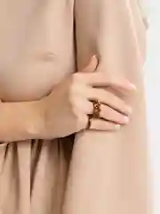 Коричневый комплект из двух цветных колец