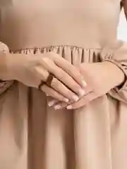 Коричневый комплект из двух цветных колец