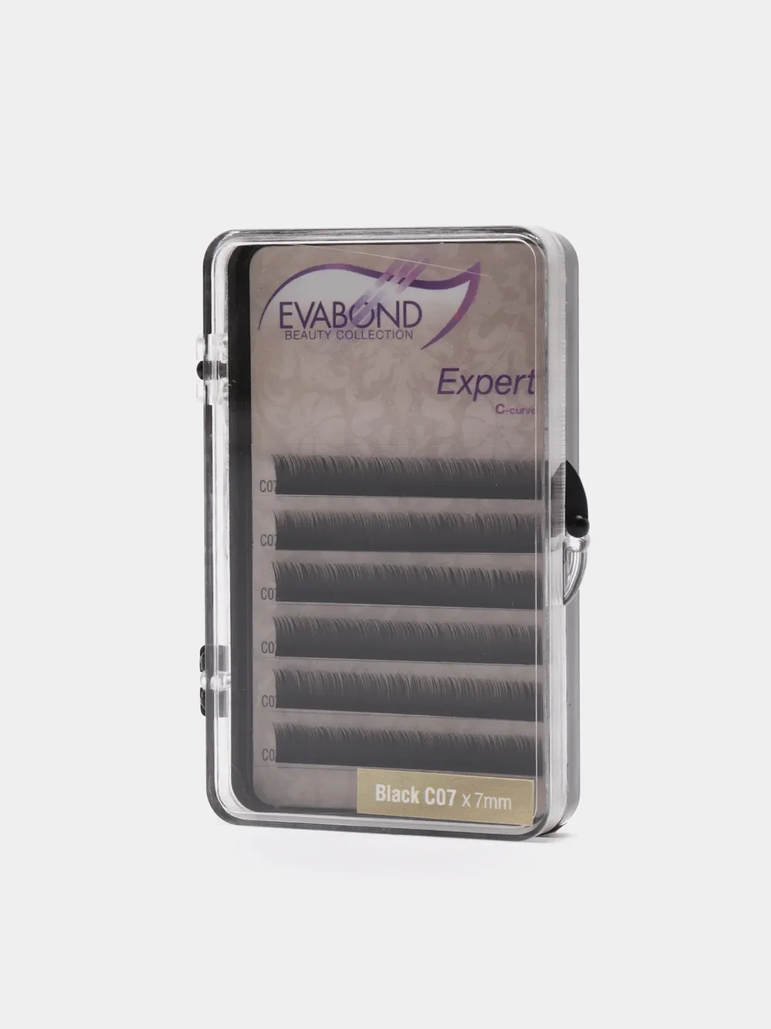 Ресницы Evabond Expert,  черные,  6 линий