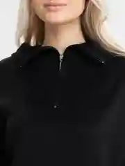 Черный трикотажный костюм, брюки палаццо