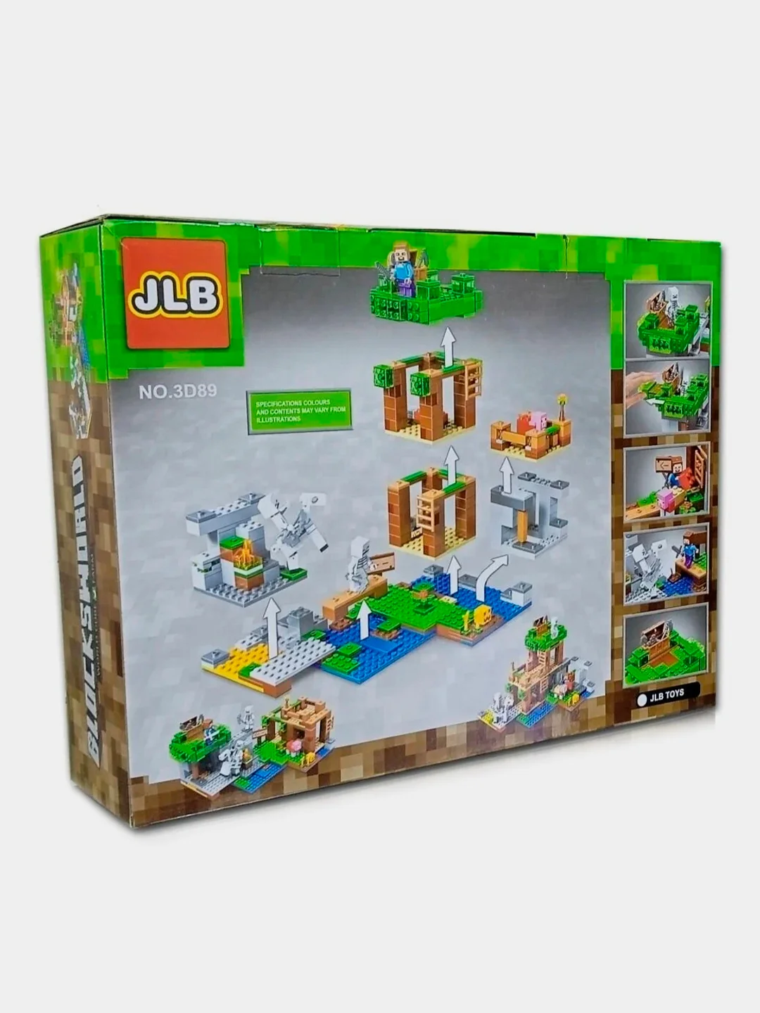 Конструктор 504 детали, JLB Minecraft "Нападение армии скелетов",совместим с лего