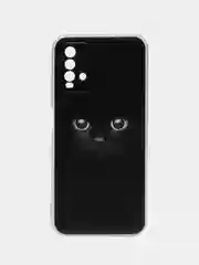 Шоколадный силиконовый чехол на Xiaomi Redmi 9T / Редми 9Т прозрачный, с рисунком, защита камеры