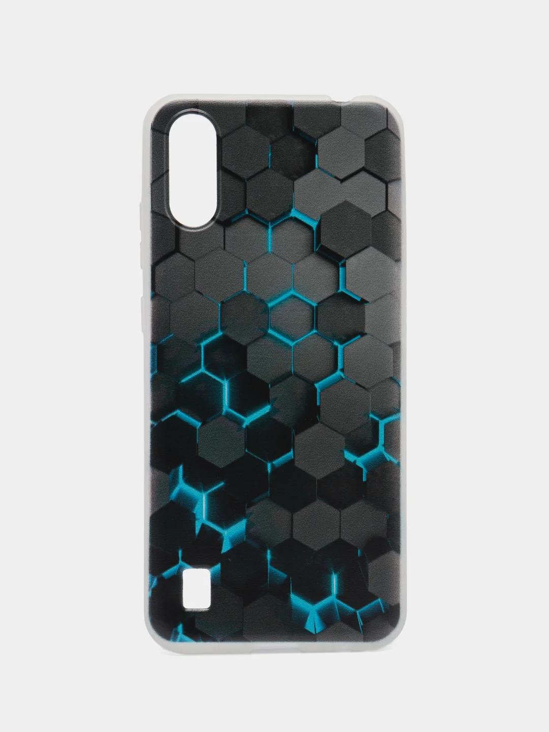 Бирюзовый чехол на ZTE Blade A51 lite/Blade A5 (2020) / ЗТЕ Блэйд А51 Лайт прозрачный, с рисунком