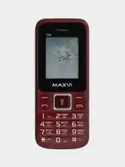 Красный мобильный телефон Maxvi C3n, аккумулятор 800 мАч