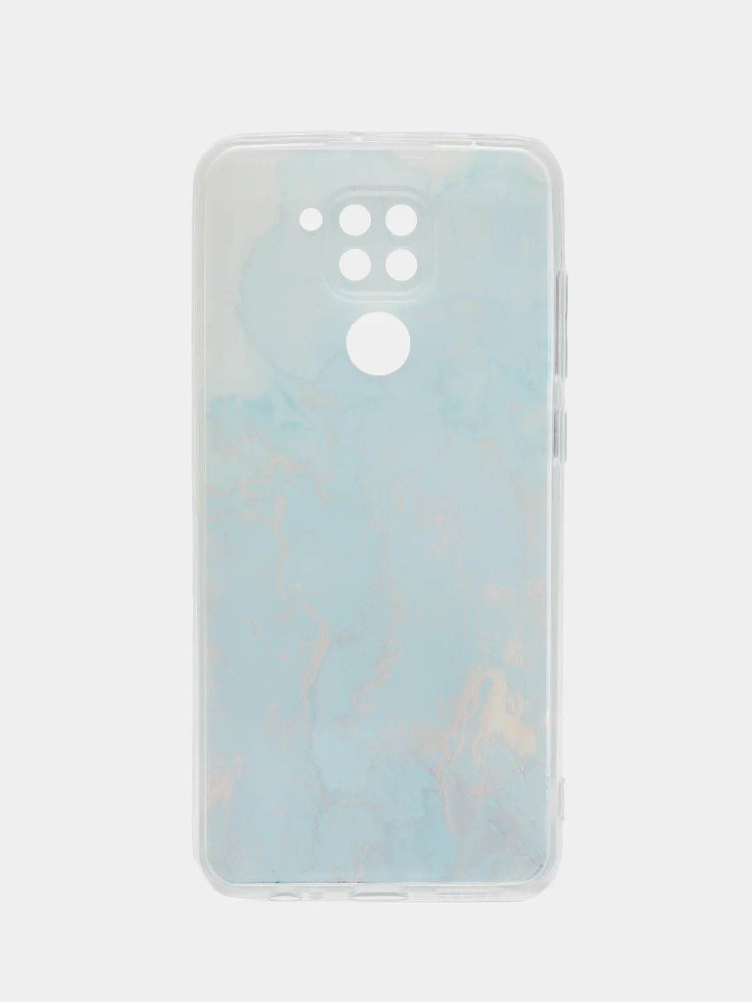Светло-синий силиконовый чехол на Xiaomi Redmi 10X/Redmi Note 9 / Сяоми Редми Нот 9/10X прозрачный