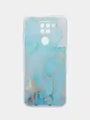Светло-синий силиконовый чехол на Xiaomi Redmi 10X/Redmi Note 9 / Сяоми Редми Нот 9/10X прозрачный