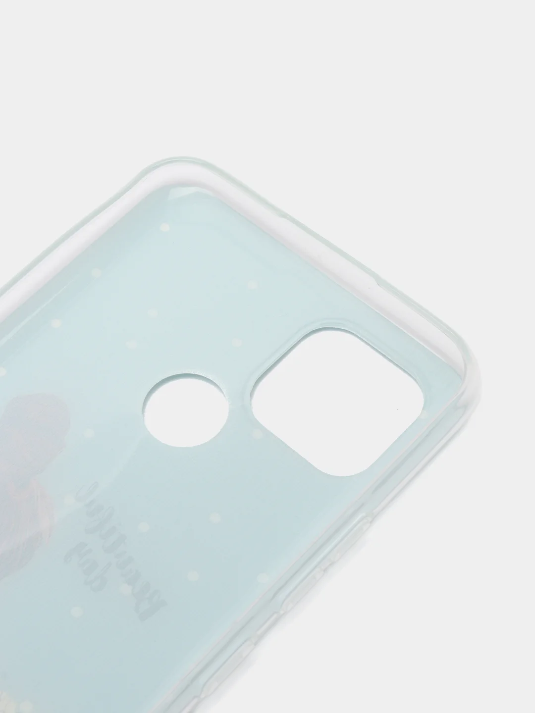 Тёмно-серый силиконовый чехол на Oppo Realme C21/Реалми С21 прозрачный, с рисунком, защита камеры