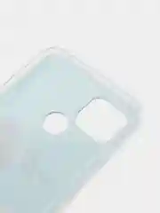 Тёмно-серый силиконовый чехол на Oppo Realme C21/Реалми С21 прозрачный, с рисунком, защита камеры