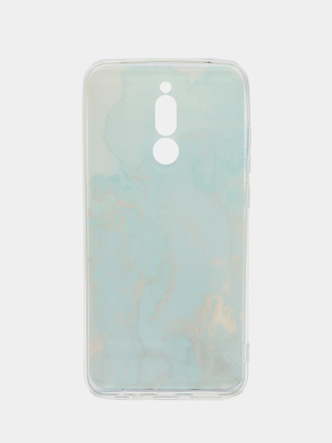Светло-синий силиконовый чехол на Xiaomi Redmi 8 / Сяоми Редми 8 прозрачный, с рисунком, защита камеры