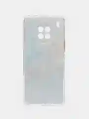 Голубой чехол на Huawei Nova 8i/Honor 50 lite / Хонор 50 Лайт прозрачный с рисунком, защита камеры