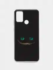 Черный силиконовый чехол на Honor 9A / Хонор 9А прозрачный, с рисунком, защита камеры