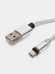 Серебряный usb-кабель магнитный X-cable c коннекторами: Micro, Type-C,  Lightning