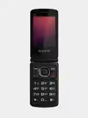 Красный мобильный телефон-раскладушка Maxvi E7