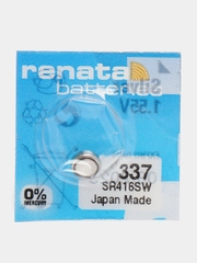 Батарейка Renata 337 (SR416SW, SR416, R337, SR337) для микронаушника и часов