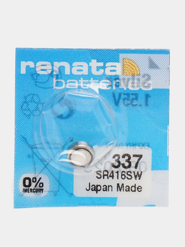 Батарейка Renata 337 (SR416SW, SR416, R337, SR337) для микронаушника и часов