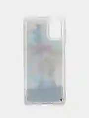 Синий чехол с блестками и водой для Samsung Galaxy М51