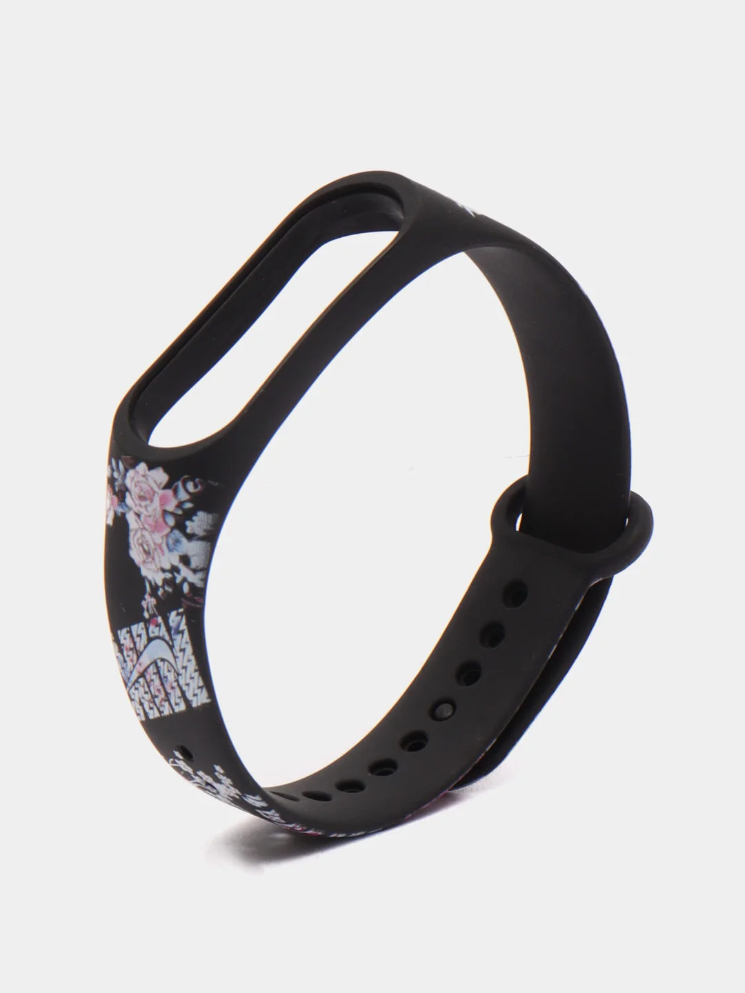 Синий меланж силиконовый ремешок с принтом для Xiaomi Mi Band 7 / 3 / 4 / 5 / 6