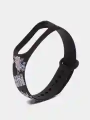 Синий меланж силиконовый ремешок с принтом для Xiaomi Mi Band 7 / 3 / 4 / 5 / 6