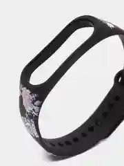 Синий меланж силиконовый ремешок с принтом для Xiaomi Mi Band 7 / 3 / 4 / 5 / 6