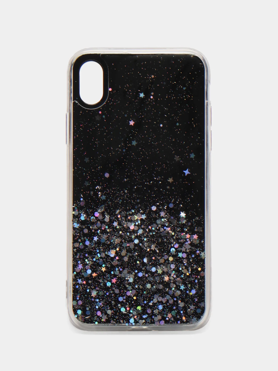 Черный чехол на Айфон (iPhone) 11 XR 6 / 6s / 7 / 8 / Se / X / Xs 12 13 Pro Max, прозрачный