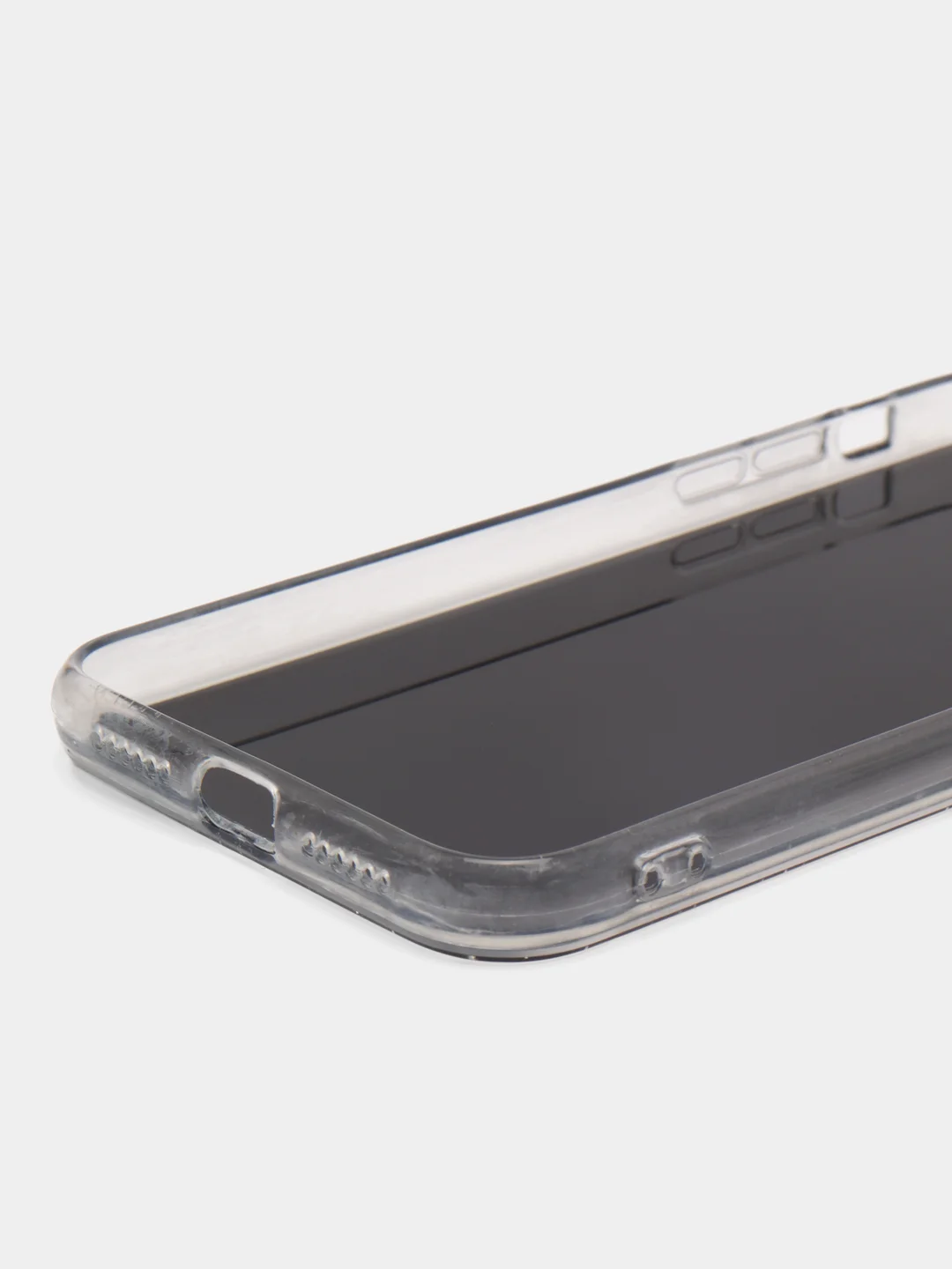 Черный чехол на Айфон (iPhone) 11 XR 6 / 6s / 7 / 8 / Se / X / Xs 12 13 Pro Max, прозрачный