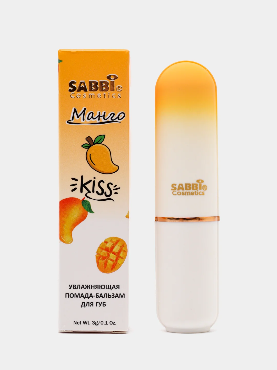 Манго увлажняющий бальзам для губ, тинт с ароматом фруктов, помада Sabbi Peach Kiss