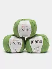 Оливковый пряжа YarnArt Jeans комплект 3штуки 5штук (ч1) 55% Хлопок 45% Акрил 50г 160м Ярн Арт Джинс