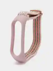 Розовый ремешок-монобраслет Mijobs для Xiaomi Mi Band 5, 6, нейлоновый