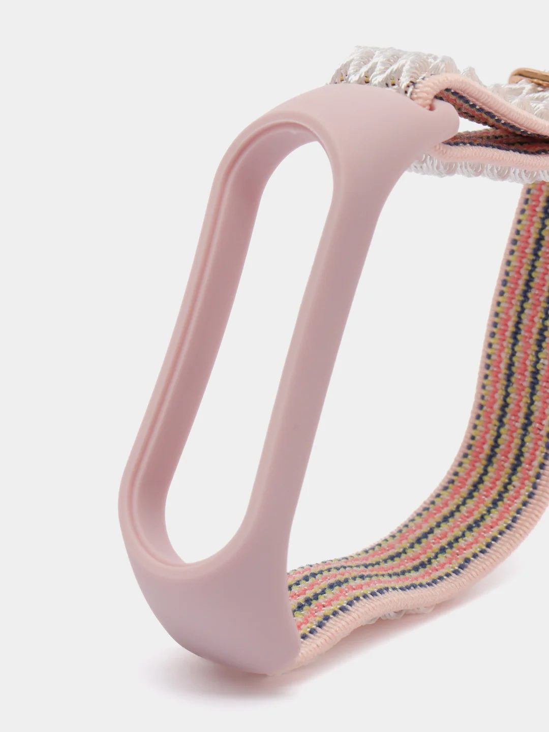 Розовый ремешок-монобраслет Mijobs для Xiaomi Mi Band 5, 6, нейлоновый