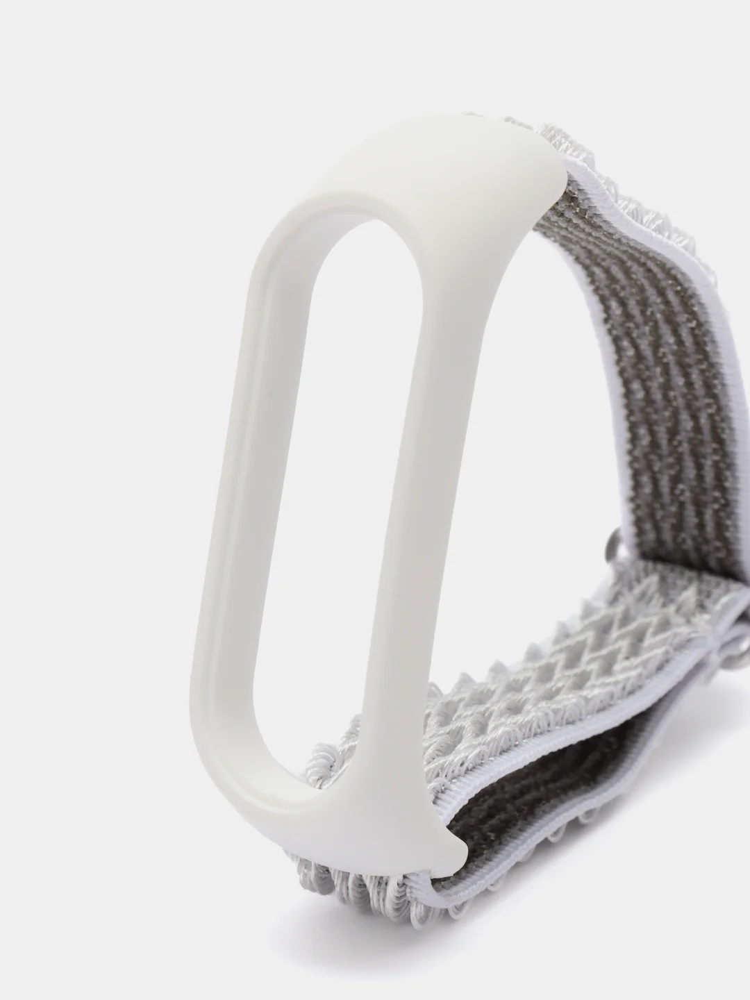 Белый ремешок-монобраслет Mijobs для Xiaomi Mi Band 5, 6, нейлоновый