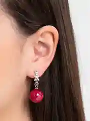 Серьги в подарочной коробке, из эпоксидной смолы и настоящих роз, ручной работы