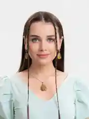 Кулон и серьги из эпоксидной смолы и живых цветов, в подарочной коробке, ручная работа