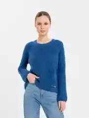 Лазурный свитер женский ангора