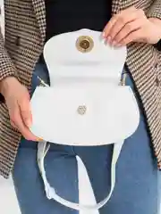 Белый сумка женская, из искусственной кожи