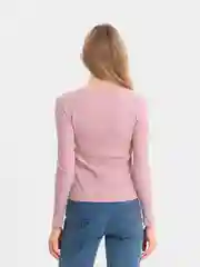 Пудровый лонгслив женский, лапша