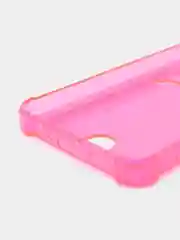 Фуксия чехол для Realme C33 / Реалми С33 прозрачный, с карманом для карты