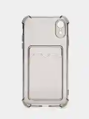 Серый чехол для iPhone XR, с карманом для карт
