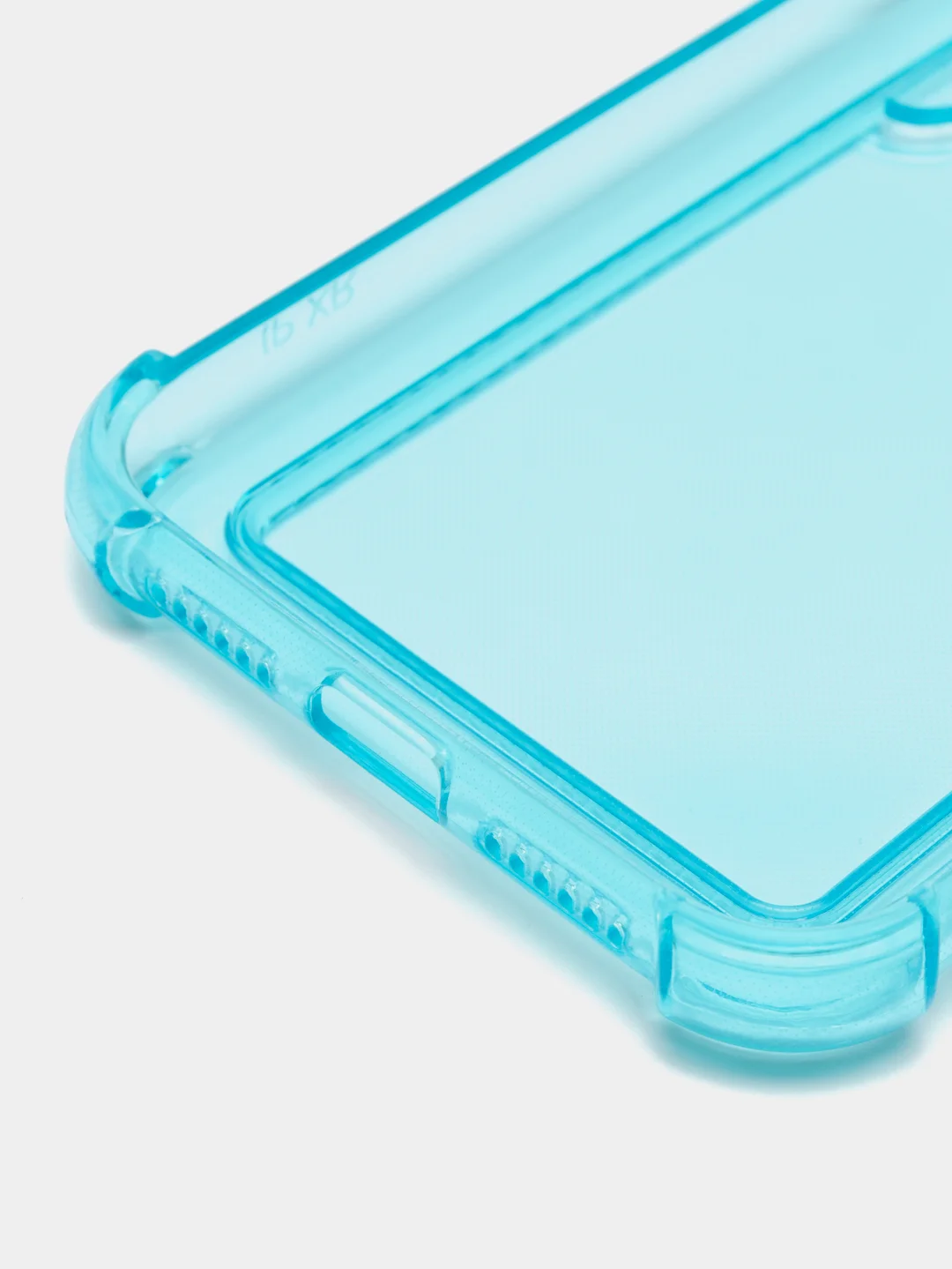 Бирюзовый чехол для iPhone XR, с карманом для карт