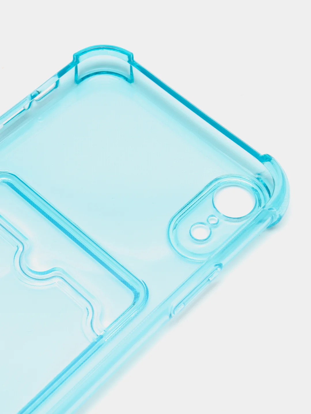 Бирюзовый чехол для iPhone XR, с карманом для карт