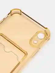 Бронзовый чехол для iPhone XR, с карманом для карт