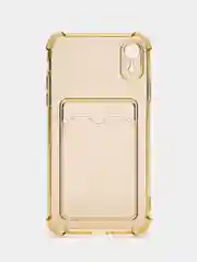 Бронзовый чехол для iPhone XR, с карманом для карт