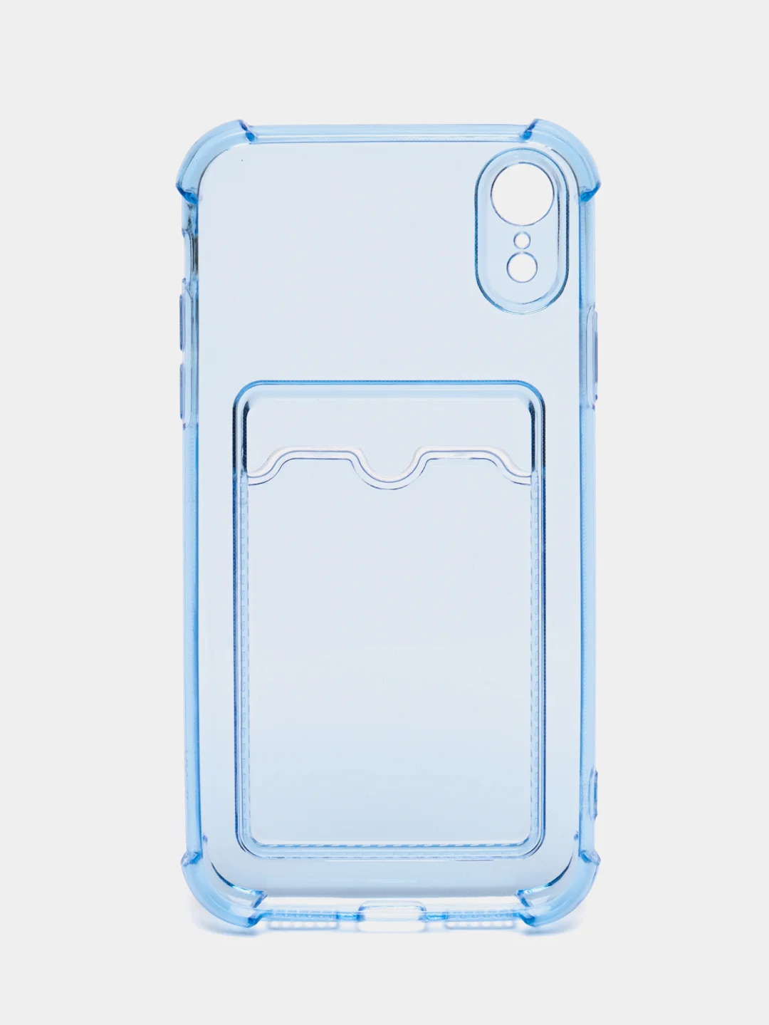 Синий чехол для iPhone XR, с карманом для карт